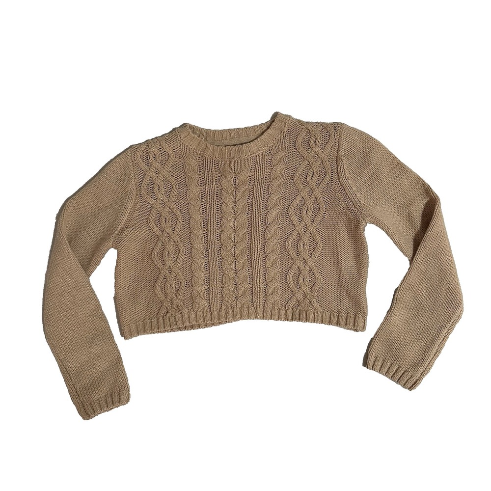 Cupcakes And Cashmere Girl's Cable Knit Sweater Small (5/6) Metallic Speckles‎